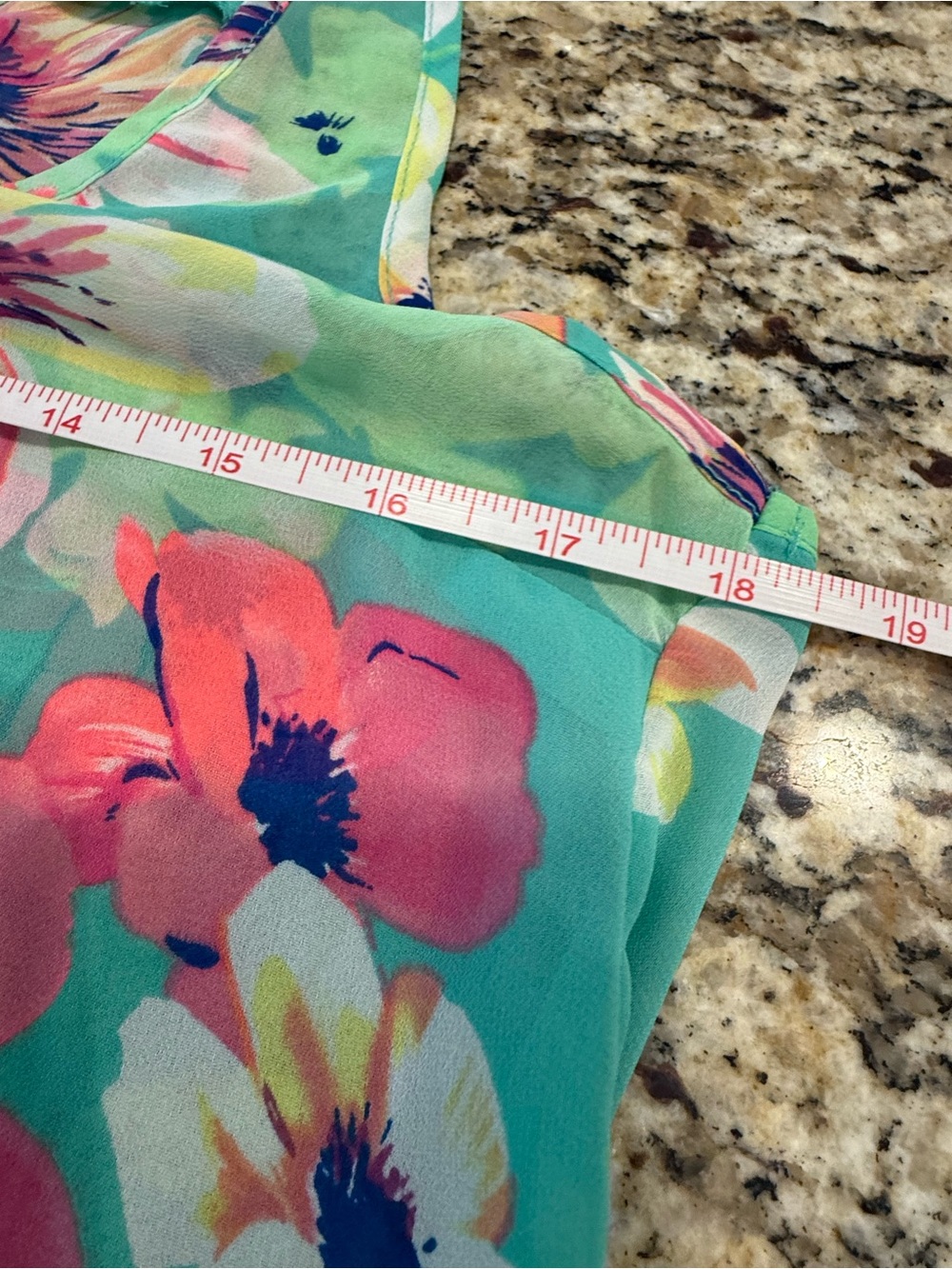 Candies floral tank top teal pink purple SZ XS - Picture 8 of 11